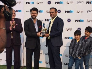 BCCI felicitates Virender Sehwag