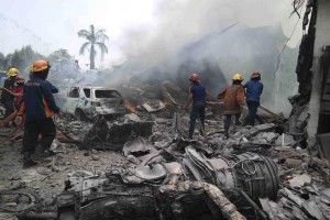 Indonesian military plane crash