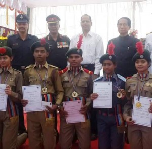 Maharishi College NCC Officer bags Best ANO Odisha -2015 Award