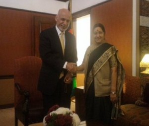 Sushma Swaraj, Ashraf Ghani