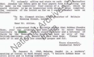 Nehru-Letter
