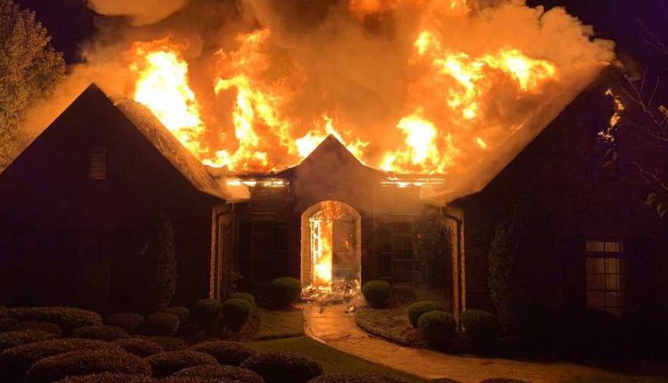 House Consumed By Fire In The Capital