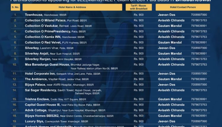 JEE 2020 Bhubaneswar